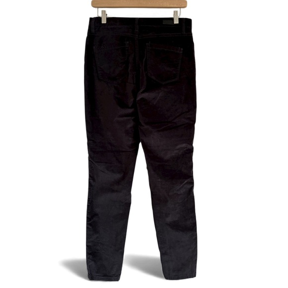 Blank NYC Women's Velvet Dark Grey With Purple Undertones Mid Rise Pants - Picture 3 of 4